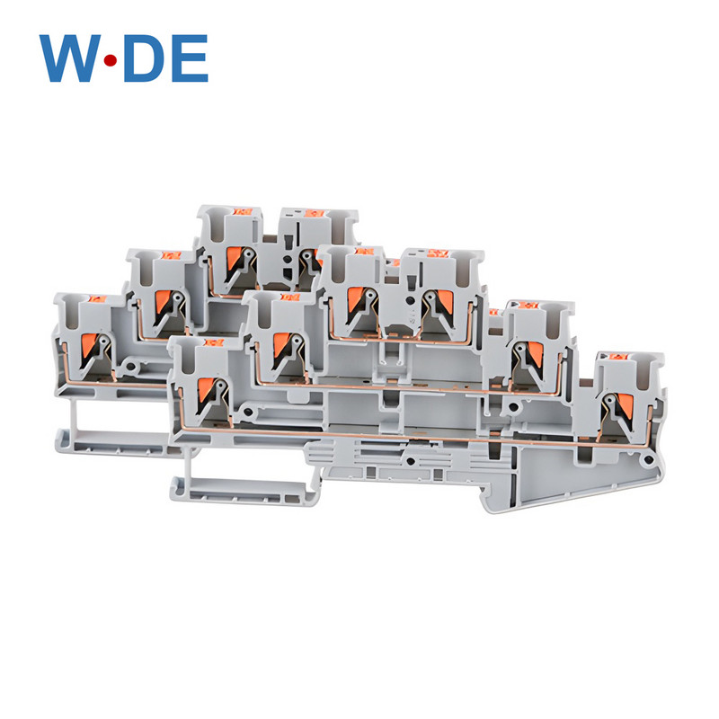 Blok stezaljki za DIN tračnicu PT2.5-3L Električni troslojni priključak opružnog ožičenja Konektor vodiča žice na Din tračnici 1 komad