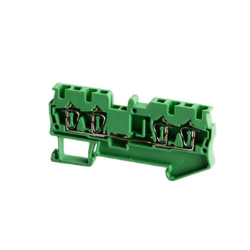 50Pcs Клемен блок за DIN релса ST-2.5-QUATTRO Телни конектори Тип 4 проводника Клемни блокове за пружинно окабеляване