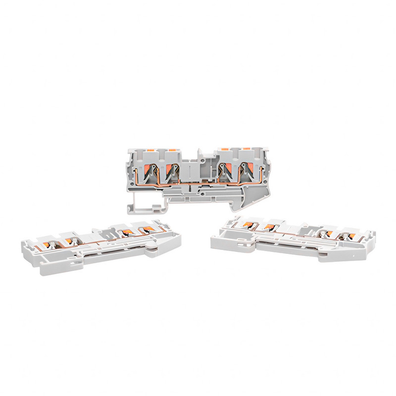 10 kom. Din rail terminalni blok PT4-QUATTRO 4 vodiča Push In Opruga bez vijaka Uvlačenje kroz terminalne letve Blok žice vodič
