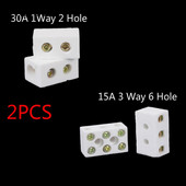 2 gab keramikas spaiļu bloks 15A 3 virzienu 6 caurumu savienotājs porcelāna keramikas spaiļu bloki/ 30A 1-way 2 caurumu savienotājs
