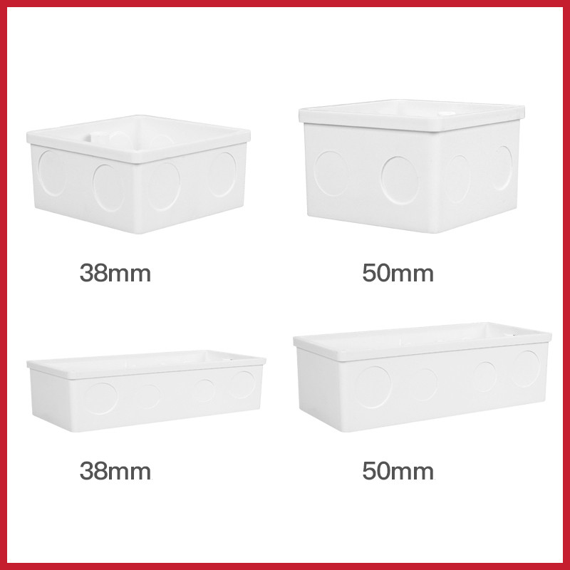 86. tipa kasešu biezināta PVC sadales kārba universāla slēptā kontaktligzdas slēdža kārbas pamatne, kas slēpjas