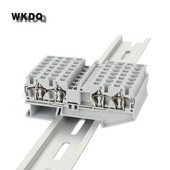 Vadu spaile ST4-QU 10 gab. Atsperes sprosts 4 vadu spraudnis ST 4 QUATTRO 4mm2 vadu elektriskais savienotājs Din sliedes spaiļu bloks