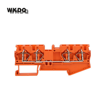 Vadu spaile ST4-QU 10 gab. Atsperes sprosts 4 vadu spraudnis ST 4 QUATTRO 4mm2 vadu elektriskais savienotājs Din sliedes spaiļu bloks