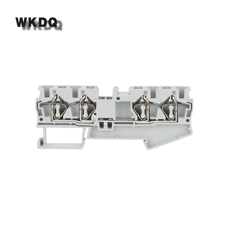 Vadu spaile ST4-QU 10 gab. Atsperes sprosts 4 vadu spraudnis ST 4 QUATTRO 4mm2 vadu elektriskais savienotājs Din sliedes spaiļu bloks