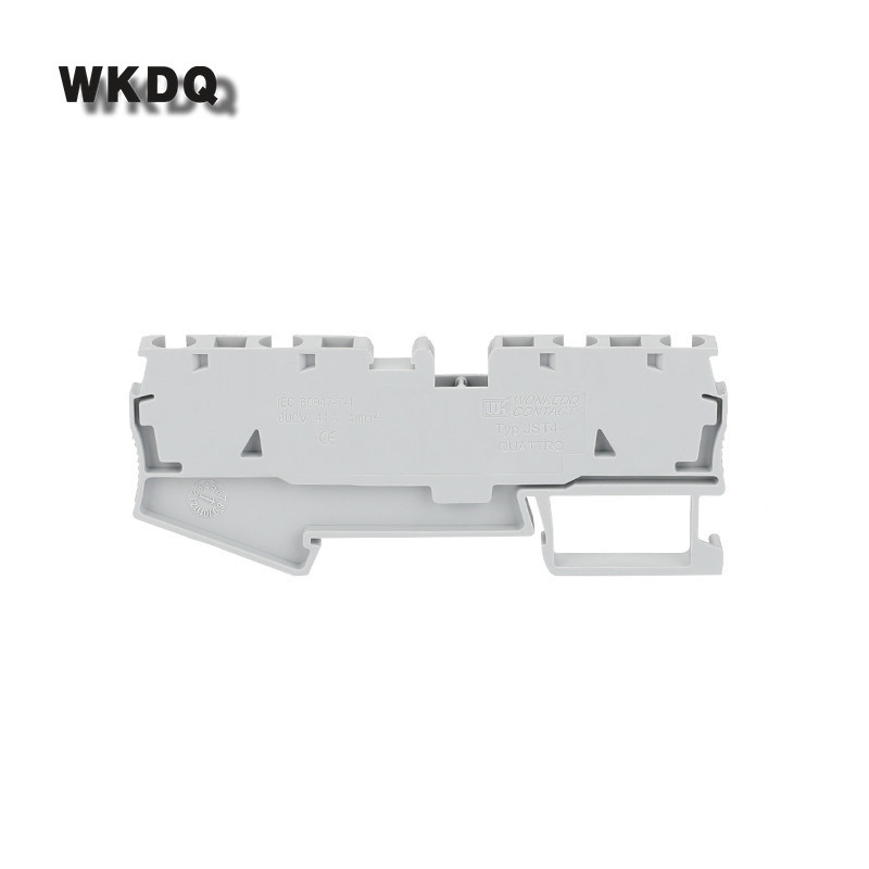 Vadu spaile ST4-QU 10 gab. Atsperes sprosts 4 vadu spraudnis ST 4 QUATTRO 4mm2 vadu elektriskais savienotājs Din sliedes spaiļu bloks