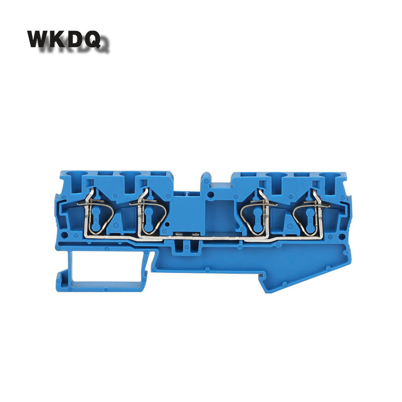 Vadu spaile ST4-QU 10 gab. Atsperes sprosts 4 vadu spraudnis ST 4 QUATTRO 4mm2 vadu elektriskais savienotājs Din sliedes spaiļu bloks