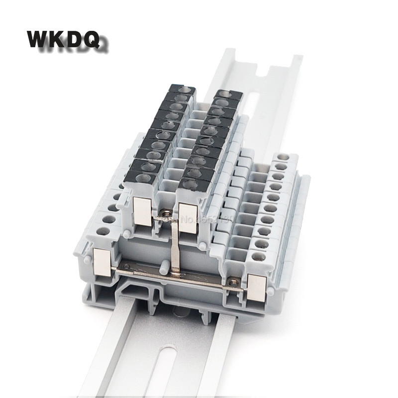 5Pcs MBKKB 2.5-PV dvostruki terminalni blok s ekvipotencijalnom vezom MBKKB2.5-PV vijčane žice Električni konektori za din šinu
