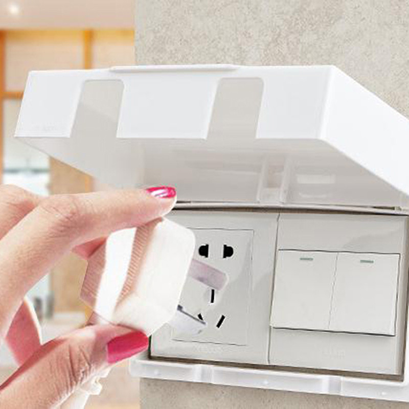 Slēdzis Pašlīmējošs ūdensnecaurlaidīgs pārklājums Vannas istabai Īpaši plāna ūdensnecaurlaidīga kaste Tualetes caurspīdīga pieskāriena slēdža šļakatu kaste