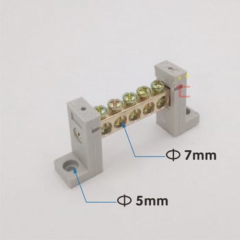 1 бр. 5/7/10 отвора за проводник с винтов клемен блок Заземен ред Меден висок мост тип проводник Клемен блок Електрически аксесоари