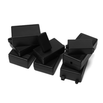 2Pcs ABS пластмасова кутия за проекти Водоустойчива черна Направи си сам корпус Кутия за инструменти Калъф за съхранение Кутии за кутии Електронни консумативи за дома