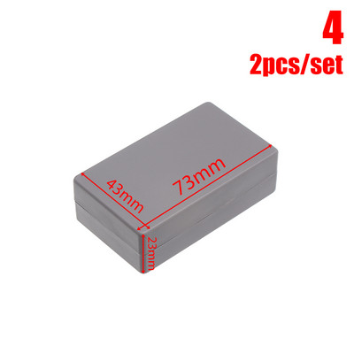 2Pcs ABS plastična projektna kutija Vodootporna crna DIY kućište Kutija za instrumente Kutija za pohranu Kutije za kućište Elektroničke kućne potrepštine