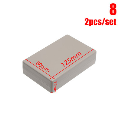 2Pcs ABS plastična projektna kutija Vodootporna crna DIY kućište Kutija za instrumente Kutija za pohranu Kutije za kućište Elektroničke kućne potrepštine