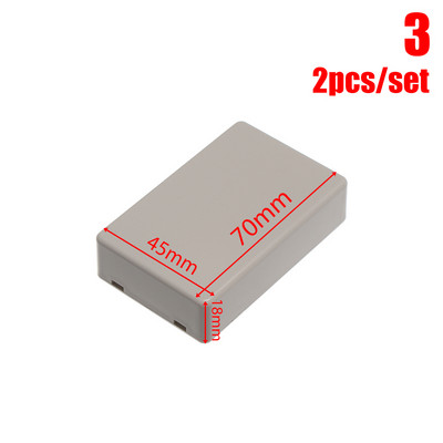 2Pcs ABS plastična projektna kutija Vodootporna crna DIY kućište Kutija za instrumente Kutija za pohranu Kutije za kućište Elektroničke kućne potrepštine