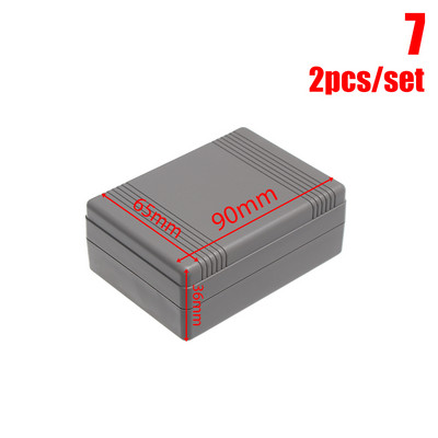 2Pcs ABS plastična projektna kutija Vodootporna crna DIY kućište Kutija za instrumente Kutija za pohranu Kutije za kućište Elektroničke kućne potrepštine