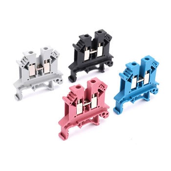 10Pcs Din Rail Terminal Block UK-2.5B Wire Electrical Conductor Βιδωτή σύνδεση Universal Connector Terminal Strip Block UK2.5B