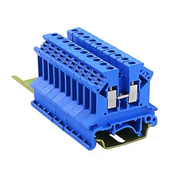 10Pcs Din Rail Terminal Block UK-2.5B Wire Electrical Conductor Βιδωτή σύνδεση Universal Connector Terminal Strip Block UK2.5B