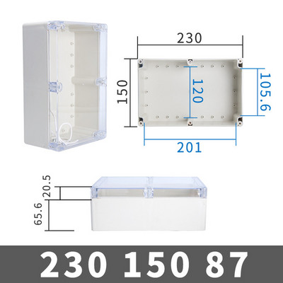 ABS razvodna kutija s prozirnom žicom Vodootporna elektronička vodootporna kutija za kućište IP67 Sigurno kućište Plastične kutije Organizator