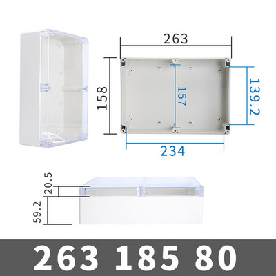 ABS razvodna kutija s prozirnom žicom Vodootporna elektronička vodootporna kutija za kućište IP67 Sigurno kućište Plastične kutije Organizator