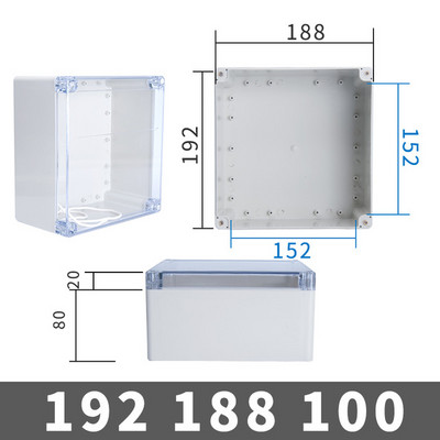ABS razvodna kutija s prozirnom žicom Vodootporna elektronička vodootporna kutija za kućište IP67 Sigurno kućište Plastične kutije Organizator