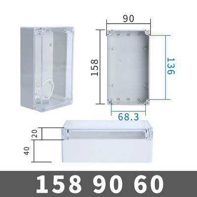 ABS razvodna kutija s prozirnom žicom Vodootporna elektronička vodootporna kutija za kućište IP67 Sigurno kućište Plastične kutije Organizator