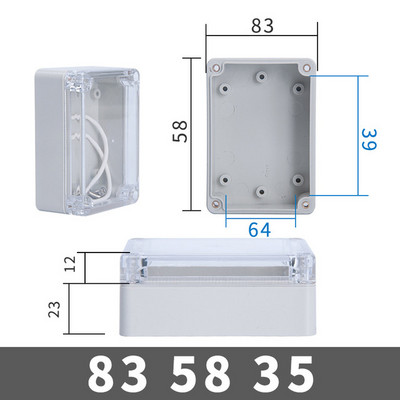ABS razvodna kutija s prozirnom žicom Vodootporna elektronička vodootporna kutija za kućište IP67 Sigurno kućište Plastične kutije Organizator