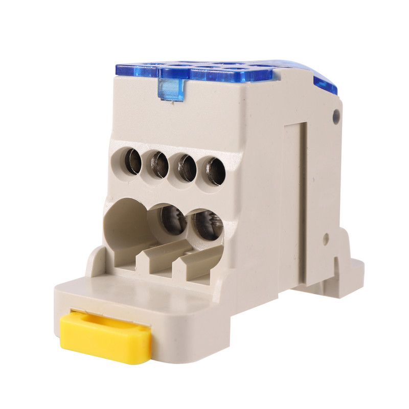 UKK 80A Din rail distribucijska kutija Blok s jednim ulazom i višestrukim izlazom za napajanje Univerzalni električni žičani konektor Razvodna kutija Terminalni blok