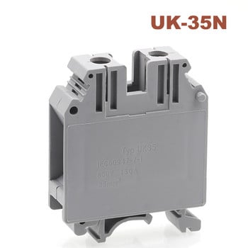 5Pcs Din Rail Универсални винтови клемни блокове UIK-35 UK-35N Morsettiera Wire Електрически клеми Блок конектор Месинг Bornier