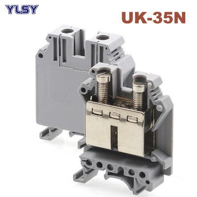 5 τεμάχια Din Rail Βιδωτοί ακροδέκτες γενικής χρήσης UIK-35 UK-35N Ηλεκτρικοί ακροδέκτες με σύρμα Morsettiera Μπλοκ σύνδεση Brass Bornier