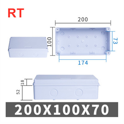 RA RT vairumtirdzniecība ABS plastmasas IP65 IP55 ūdensnecaurlaidīga savienojuma kārba DIY āra elektriskās savienojuma kārba kabeļa atzaru kaste