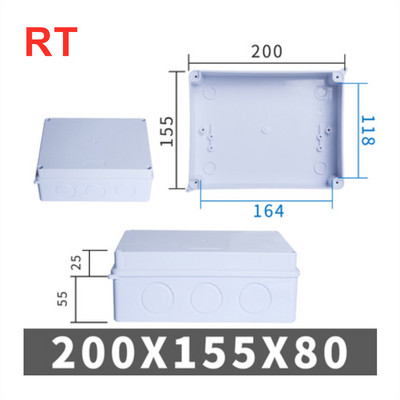 RA RT vairumtirdzniecība ABS plastmasas IP65 IP55 ūdensnecaurlaidīga savienojuma kārba DIY āra elektriskās savienojuma kārba kabeļa atzaru kaste