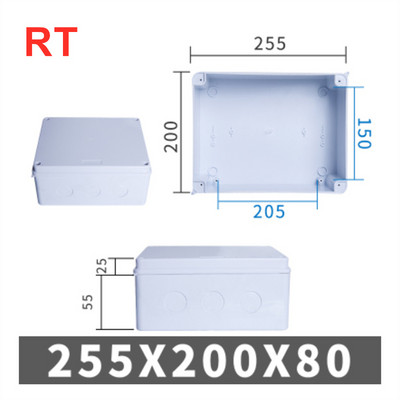 RA RT vairumtirdzniecība ABS plastmasas IP65 IP55 ūdensnecaurlaidīga savienojuma kārba DIY āra elektriskās savienojuma kārba kabeļa atzaru kaste