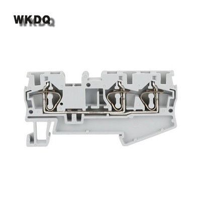 Stezaljka za žice Din ST4-TW 10 kom. opružni kavez 3 vodiča ST 4 DVOSTRUKI utikač 4 mm električni kabelski konektor stezaljke za din šinu