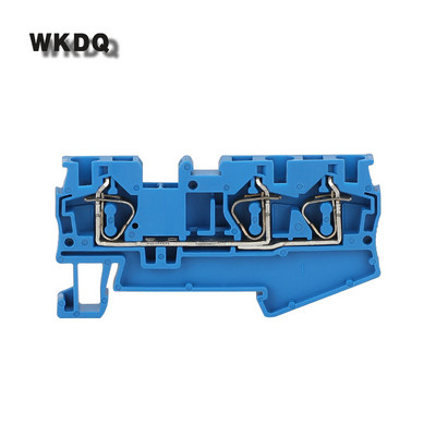 Stezaljka za žice Din ST4-TW 10 kom. opružni kavez 3 vodiča ST 4 DVOSTRUKI utikač 4 mm električni kabelski konektor stezaljke za din šinu