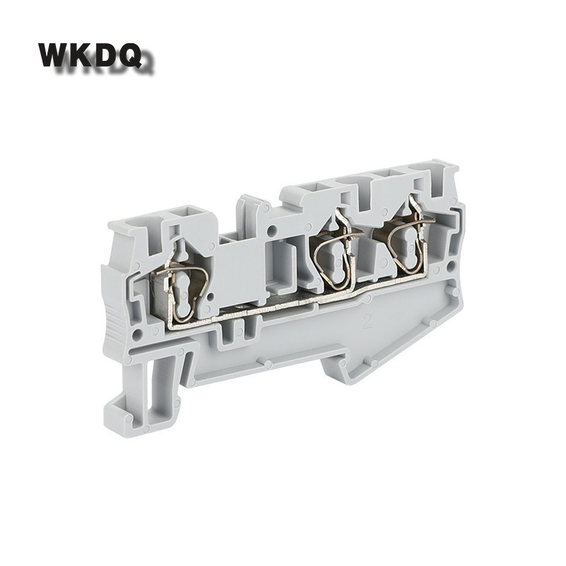 Stezaljka za žice Din ST4-TW 10 kom. opružni kavez 3 vodiča ST 4 DVOSTRUKI utikač 4 mm električni kabelski konektor stezaljke za din šinu