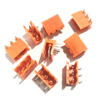 Πορτοκαλί βύσμα + κεφαλίδα καρφίτσας 5,08 mm 0,2 ιντσών με βιδωτή σύνδεση PCB μπλοκ ακροδεκτών