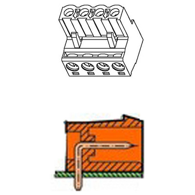 5,08 mm 0,2 collu pievienojami PCB skrūvju spaiļu bloki savienotājs oranžs spraudnis + tapas galvene