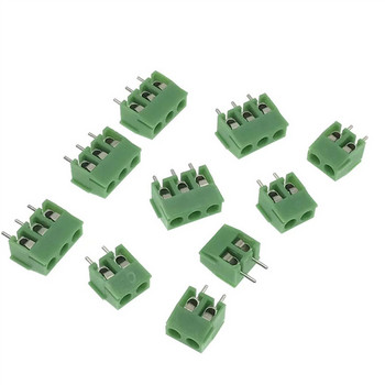 100PCS KF350-3.5 3.5mm Pitch 2P/3 Pin Plug-in Plug-in PCB Конектор на клемен блок KF350 300V 10A за 24-18 AWG кабел