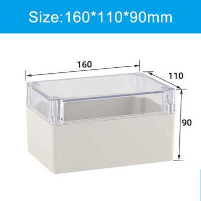 Prozirna vodootporna razvodna kutija Plastična kutija za kućište Kutija za projektne instrumente Električna projektna kutija Prozirni poklopac s uhom