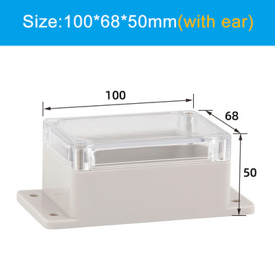 Prozirna vodootporna razvodna kutija Plastična kutija za kućište Kutija za projektne instrumente Električna projektna kutija Prozirni poklopac s uhom