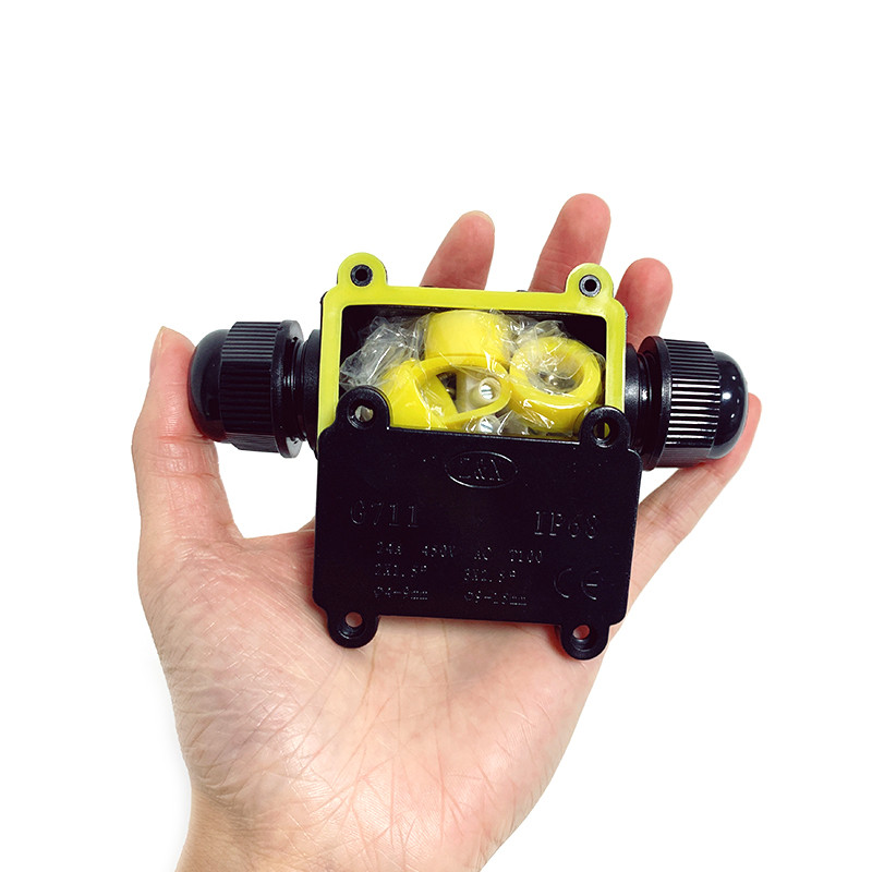 2-smjerna vodootporna razvodna kutija IP68 6-12 mm zatvorena električna žica, retardantni kabelski konektor, vanjsko razvodno kućište za LED svjetla