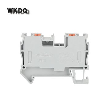 10Pcs PT6 Push-In Spring Feed-Through Strip Plug PT-6 Wire Electric Connector Din Rail, χωρίς βίδες, μπλοκ ακροδεκτών PT 6