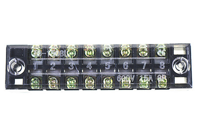 1 gab. Divrindu skrūvju spaiļu bloka sloksne 600V 15A TB-1503 / TB1504 / TB1506 / TB-1508 / pēc izvēles