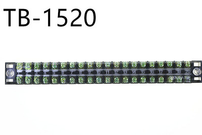 1 gab. Divrindu skrūvju spaiļu bloka sloksne 600V 15A TB-1503 / TB1504 / TB1506 / TB-1508 / pēc izvēles