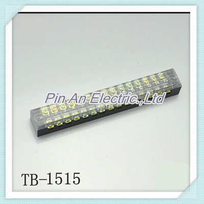 1 gab. Divrindu skrūvju spaiļu bloka sloksne 600V 15A TB-1503 / TB1504 / TB1506 / TB-1508 / pēc izvēles