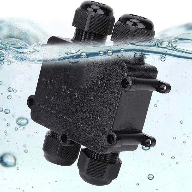 IP68 vodootporni konektor 4-14 mm 3 / 4 puta 24 A vanjska led svjetla Konektori električnih kabela Zapečaćena razvodna kutija za retardantne žice