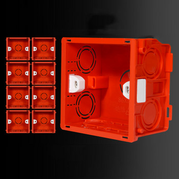 Огнеупорна касета Долна кутия със скрито окабеляване Лесна за свързване Универсална съединителна кутия за гнездо за стенен превключвател тип 86