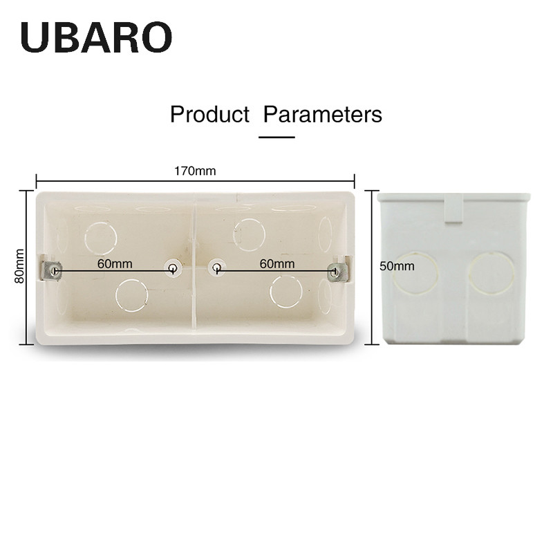 172*80*50mm κάτω κέλυφος γυψοσανίδας πλαστικό υλικό PC Υποδοχή και εγκατάσταση διακόπτη Κουτί διακλάδωσης για διακόπτη 172*86mm