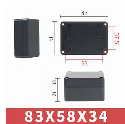 Black Box Vanjsko vodootporno kućište Plastična kutija Kućište elektroničkog projekta Instrument Vodootporno kućište razvodne kutije