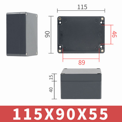 Black Box Vanjsko vodootporno kućište Plastična kutija Kućište elektroničkog projekta Instrument Vodootporno kućište razvodne kutije