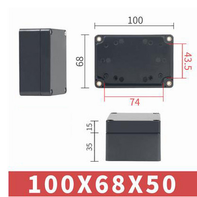 Black Box Vanjsko vodootporno kućište Plastična kutija Kućište elektroničkog projekta Instrument Vodootporno kućište razvodne kutije